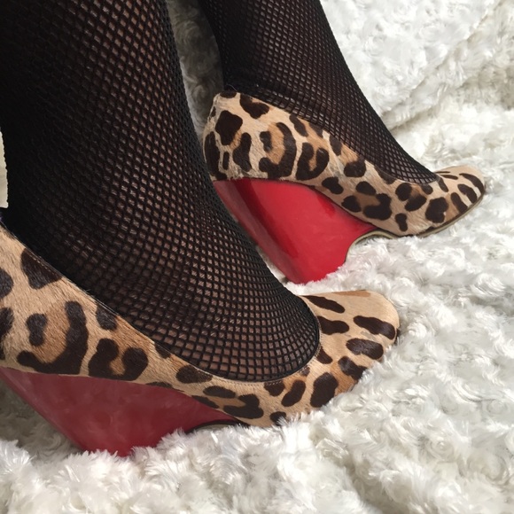 Tan & brown Giuseppe Zanotti wedge animal print - Picture 6 of 10